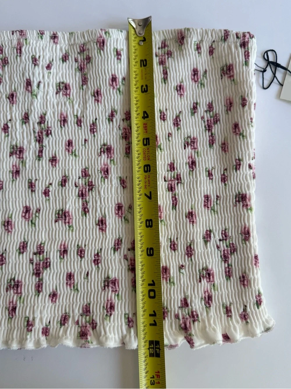 Rachel Paige Pink And Floral Smocked Tube Tops Set 2 Size XL Strapless Shirred